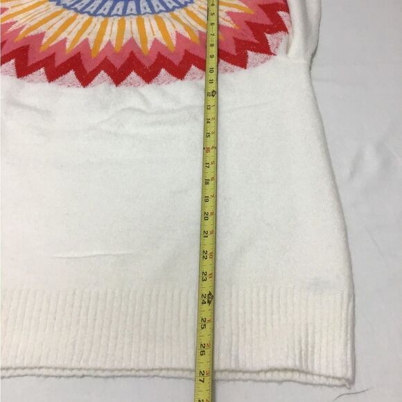 French Connection Essentials Ivory Fair Isle Sweater New Size Large - Picture 7 of 8